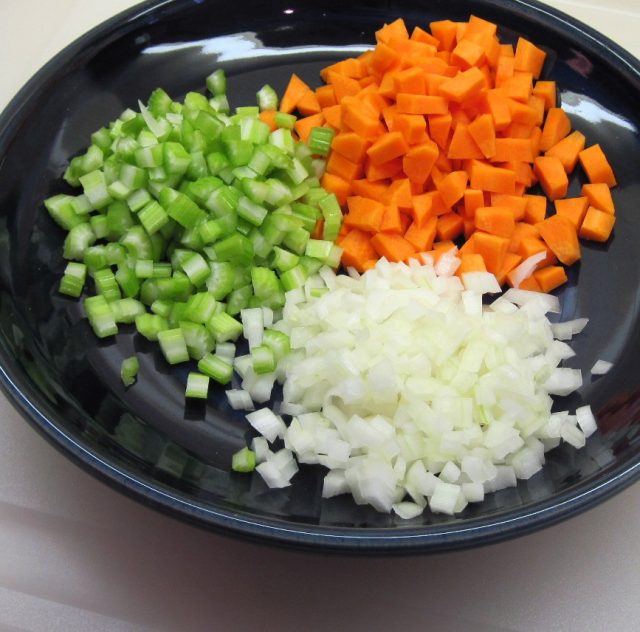risotto con sedano, cipolla e carote