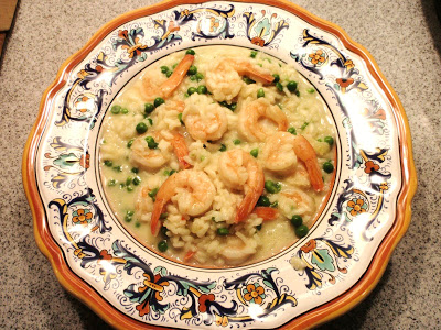Riso scampi e piselli